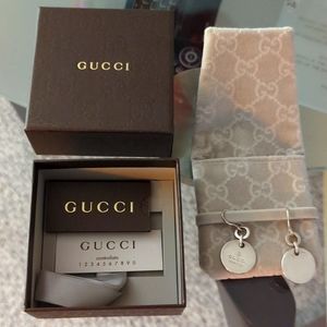 Gucci sterling silver Round Drop Earrings